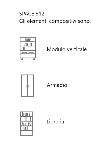 Letti a scomparsa Elementi compositivi 912