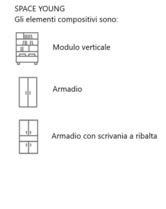 Letti a scomparsa Elementi compositivi young