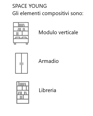 Letti a scomparsa Elementi compositivi young 923