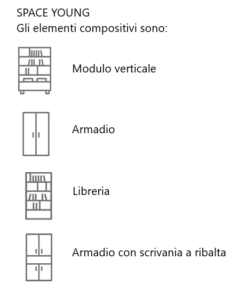 Letti a scomparsa Elementi compositivi young 924