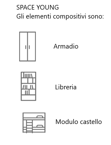 Letti a scomparsa Elementi compositivi young 926