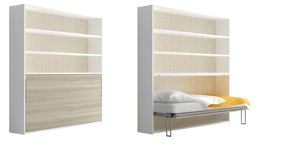 Modulo orizzontale con libreria